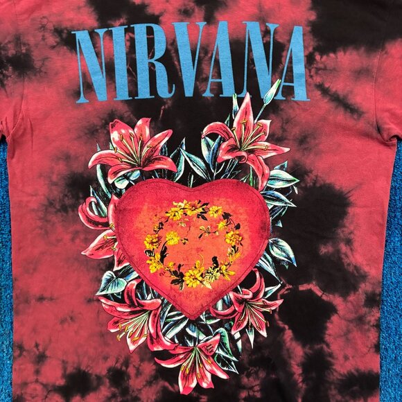 Nirvana “Heart-Shaped Box” Grunge Band Tie-Dye Graphic T-Shirt Size Large - Picture 2 of 4